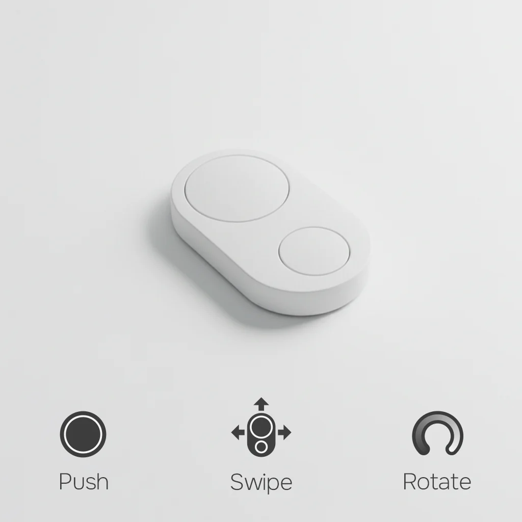 flic Duo — push, swipe, and rotate actions